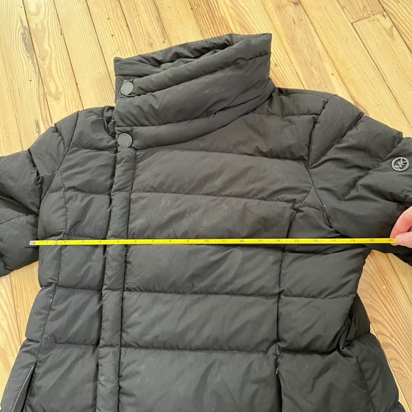 Michael Kors Black Down feather waterfowl Puffer Jacket Mock Neck full Zip Women - Picture 15 of 15